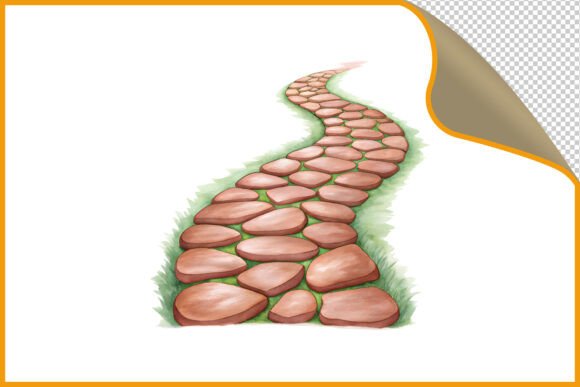 Download Winding Stone Path on Green Grass PNG - Png Collection