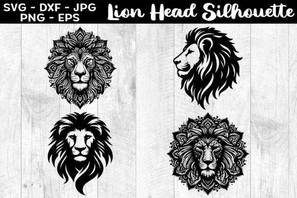 Download Lion Head Silhouettes SVG EPS PNG - Png Collection