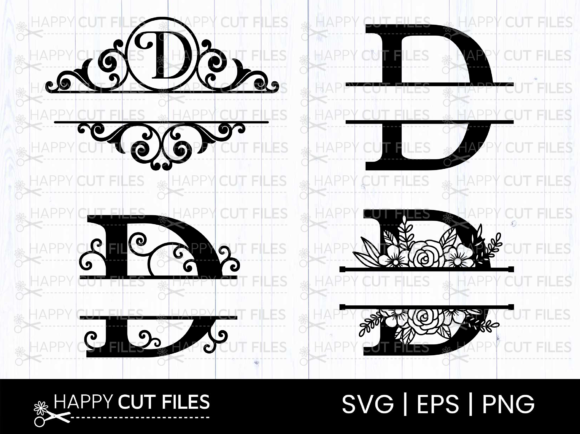 Download D Alphabet Letter Split Monogram Svg Png - Png Collection