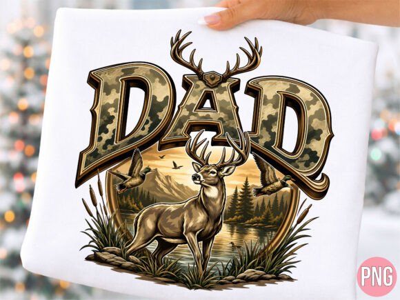 Download Camo Dad Deer Duck Hunting PNG T-shirt - Png Collection