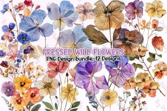 Download Pressed Wild Flowers Clipart PNG - Png Collection