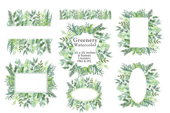 Download Watercolor Frame Clipart Green Grass PNG - Png Collection
