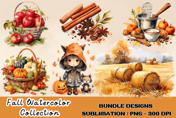 Download Watercolor Fall Decor Clipart Autumn PNG - Autumn Collection