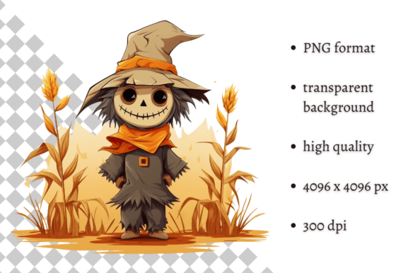 Download Cute Halloween Scarecrow PNG Clipart - Png Collection
